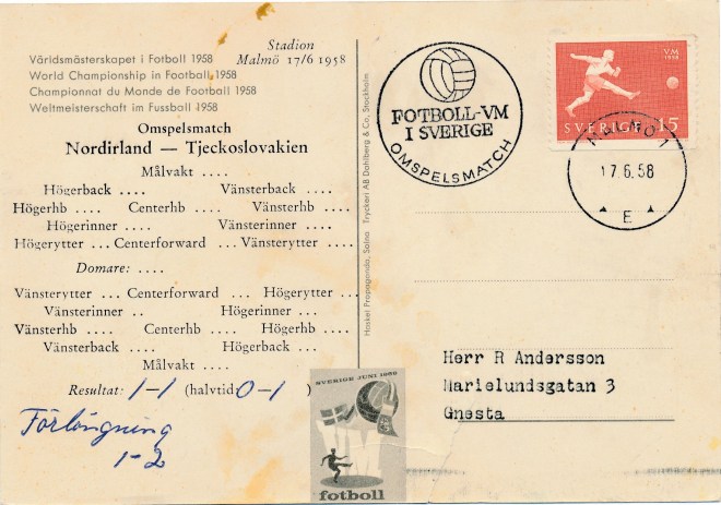 Nordirland-Tjeckoslovakien 1b Omspel